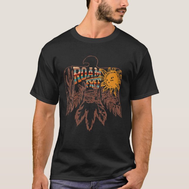 Native Amerikanische Ureinwohner Thunderbird Roam  T-Shirt (Vorderseite)