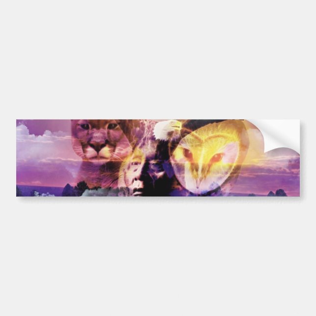 Native Amerikanische Ureinwohner Warrior Autoaufkleber (Vorne)