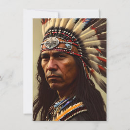 Native Amerikanische Ureinwohner Warrior Dankeskarte