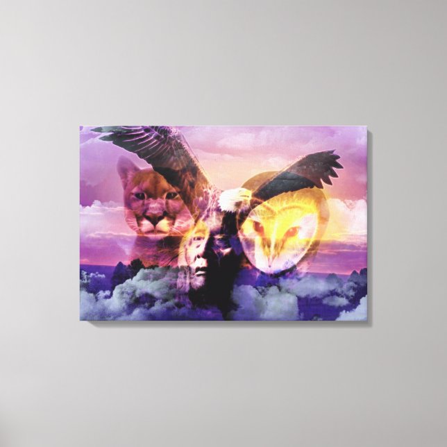 Native Amerikanische Ureinwohner Warrior Leinwanddruck (Vorderseite)