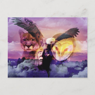 Native Amerikanische Ureinwohner Warrior Postkarte