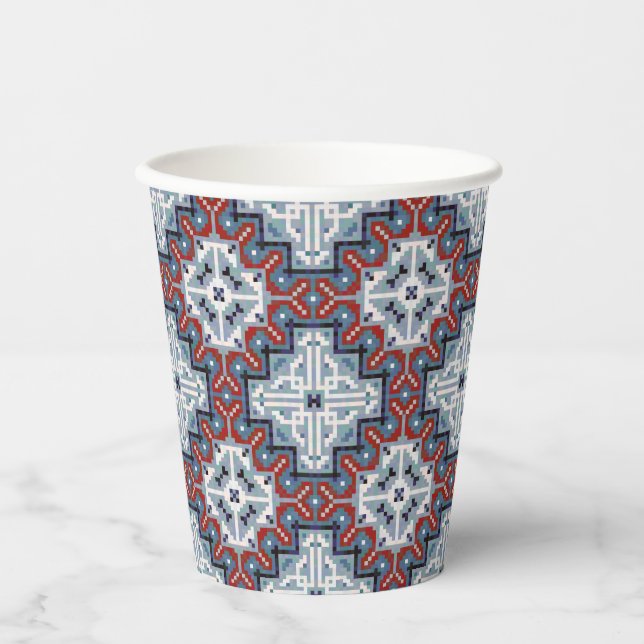 Native Amerikanischen Ureinwohners Navajo Pattern Pappbecher (Vorderseite)