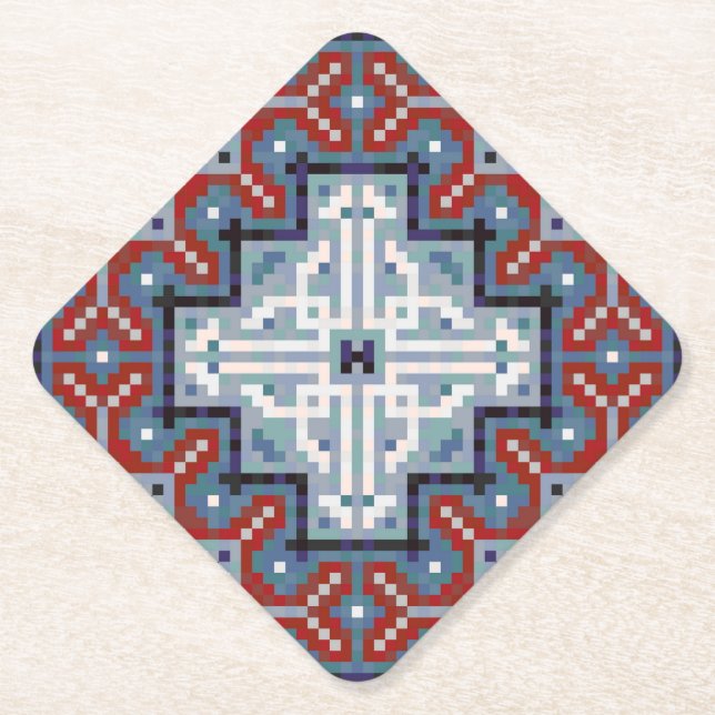 Native Amerikanischen Ureinwohners Navajo Pattern Untersetzer (Vorderseite)