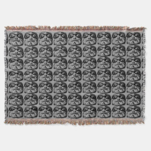 Native Art Blanket Tribal Maske Throw Blanket Gesc Decke