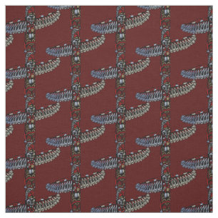 Native Art Fabric Eagle Totem Pole Stammbaum Stoff