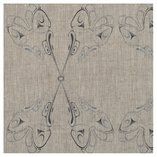 Native Art Fabric Eagle Totem Pole Stammwerk Stoff