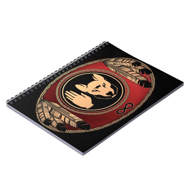 Native Art Notebook Metis Rebellion Wolf Journal Notizblock (Linke Seite)