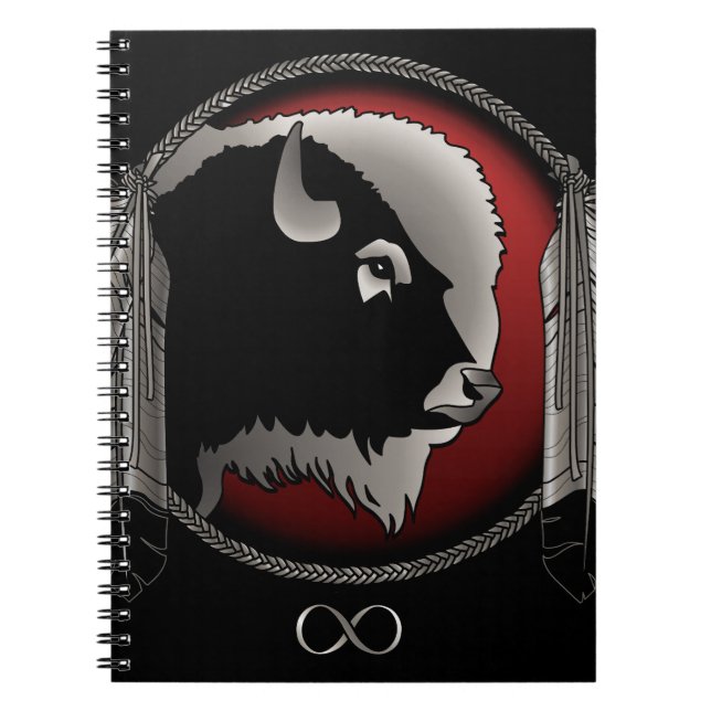 Native Art Notebook Spiritual Animal Metis Journal Notizblock (Vorderseite)