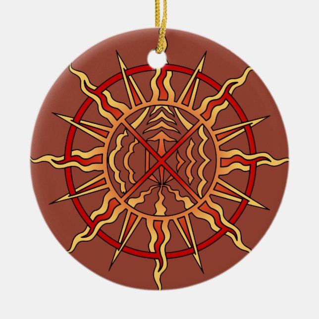 Native Art Ornament Spirituelle Symbol Keepsakes (Vorne)