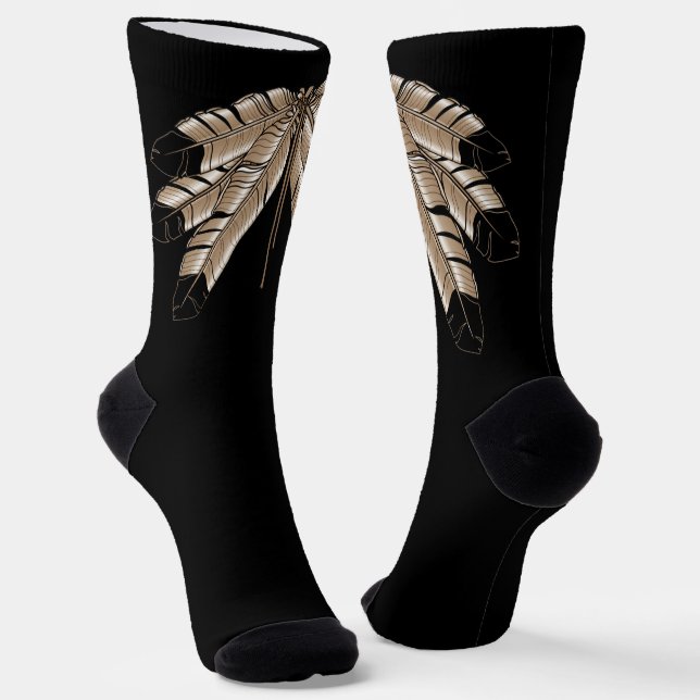 Native Art Socken Adler Väter Socken Maßgeschneide (Gewinkelt)