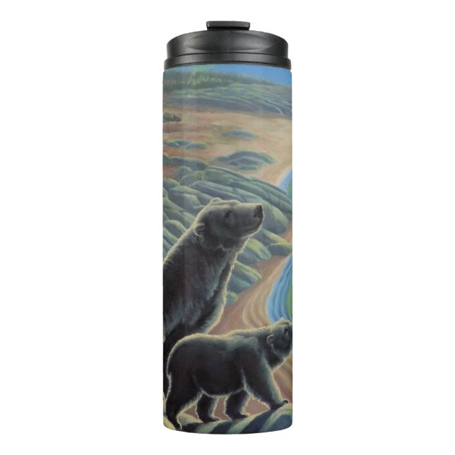 Native Bear Art Tumbler Tasse Polar Bear Trinkbehä (Vorderseite)