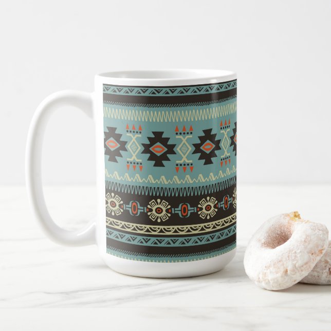 Native Blanket Muster Kaffeetasse (Mit Donut)