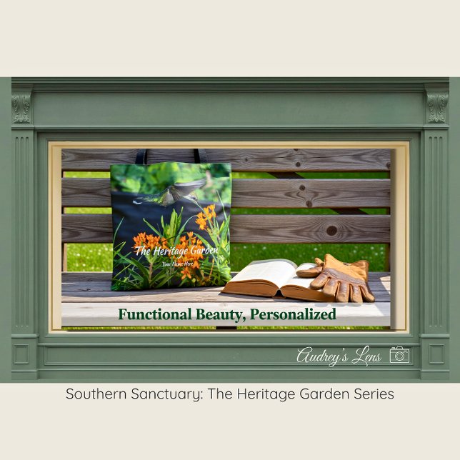 Native Butterfly Weed & Hummingbird Garden Tote (Von Creator hochgeladen)