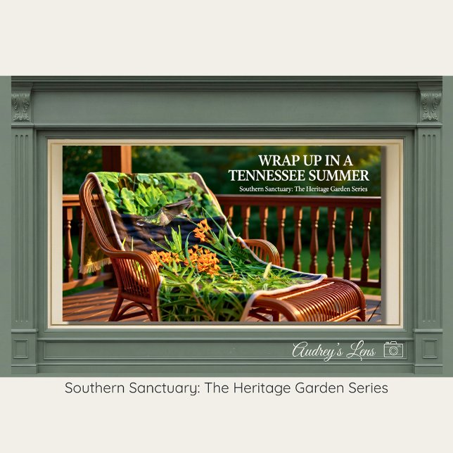 Native Butterfly Weed & Hummingbird Throw Fleecedecke (Von Creator hochgeladen)