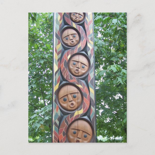 Native Carving Postkarte (Vorderseite)