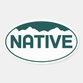 Native Colorado Oval Aufkleber