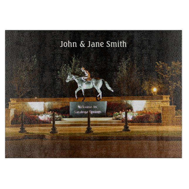 Native Dancer Statue Saratoga Cutting Board Schneidebrett (Vorderseite)