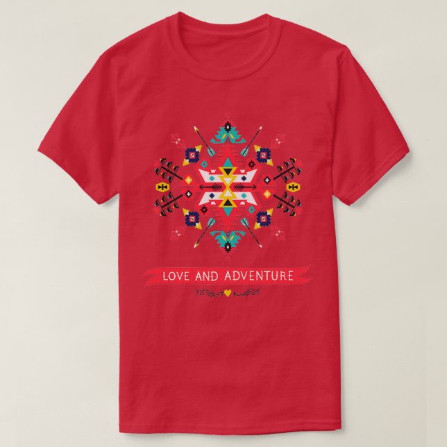 Native Decorative Red T-Shirt (Design vorne)