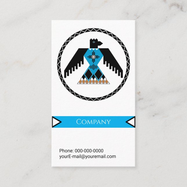 Native Eagle Business Card Visitenkarte (Vorderseite)