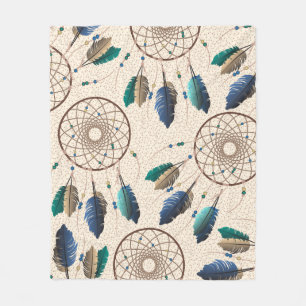 Native Earthy Hues Dream Catchers Fleecedecke
