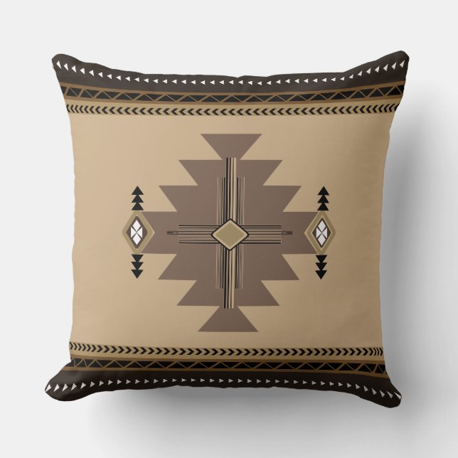 Native Geometric Throw Pillow Kissen (Vorderseite)
