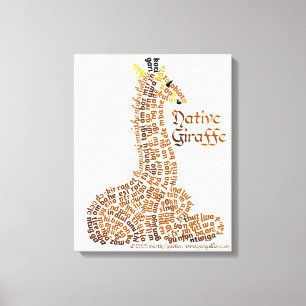 Native Giraffe Canvas Print Leinwanddruck