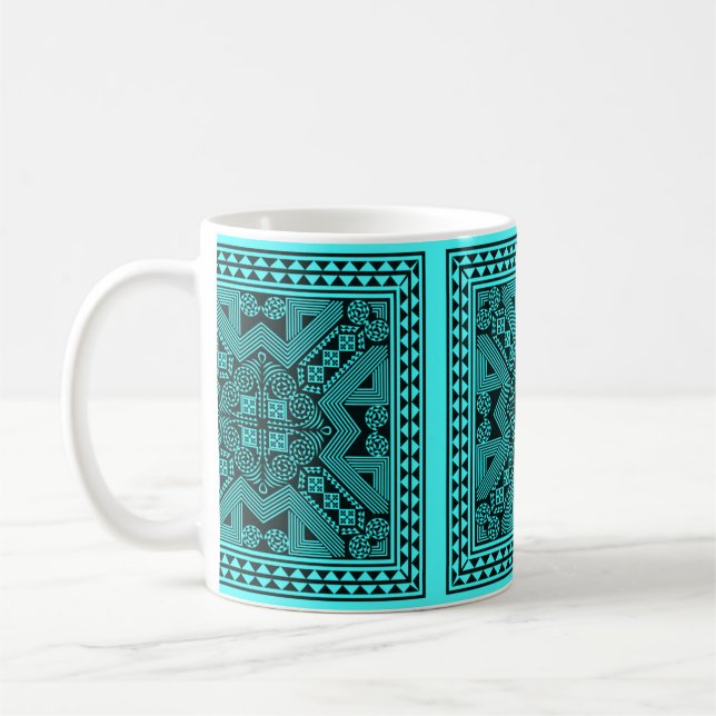 Native Hmong Hill Tribe Pattern Kaffeetasse (Links)