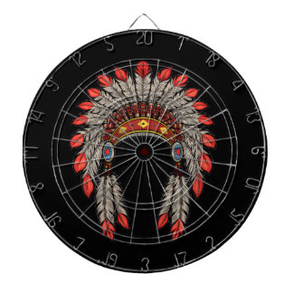 “Native Indian Chief Headdress” Dart Board Dartscheibe
