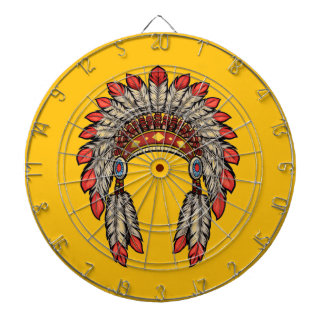 “Native Indian Chief Headdress” Dart Board Dartscheibe