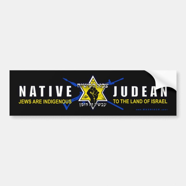 "Native Judean" Bumper Sticker Autoaufkleber (Vorne)