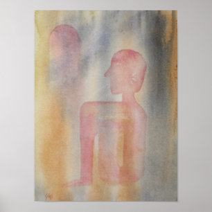 Native Moon Wasserfarbe Poster