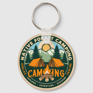 Native Mountain Camping Schlüsselanhänger