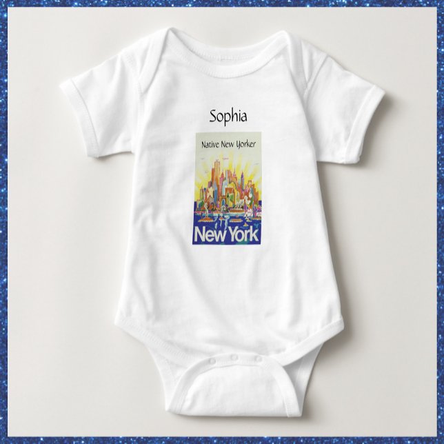 Native New Yorker Manhattan Skyline Baby Strampler (Von Creator hochgeladen)