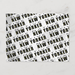 Native New Yorker Pattern Postkarte