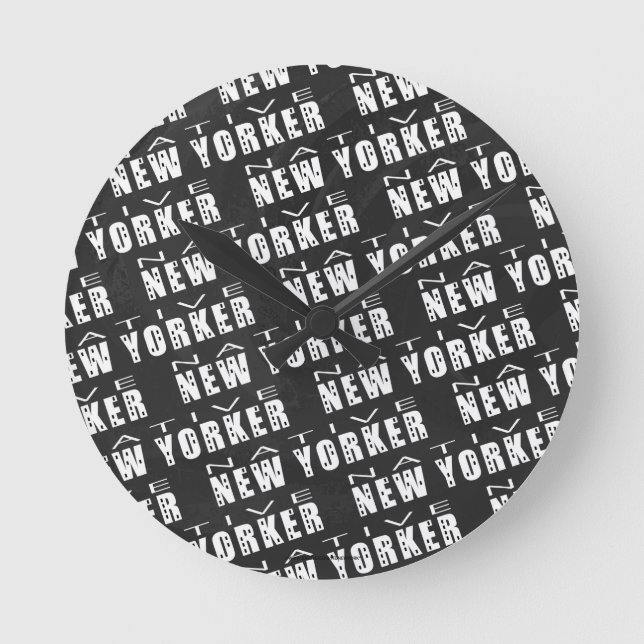 Native New Yorker Pattern Runde Wanduhr (Vorderseite)