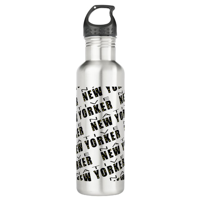 Native New Yorker Pattern Trinkflasche (Vorderseite)
