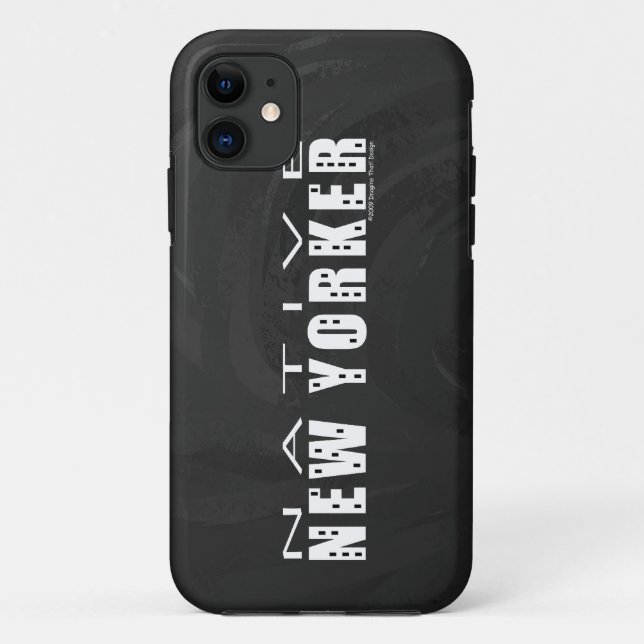 Native New Yorker schwarz Case-Mate iPhone Hülle (Rückseite)