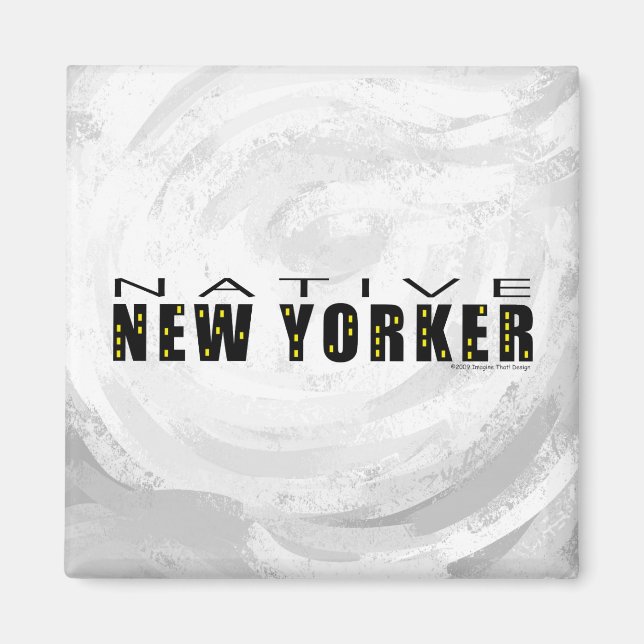 Native New Yorker schwarz Magnet (Vorne)