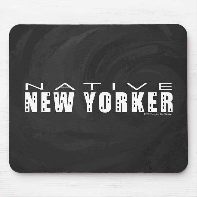 Native New Yorker schwarz Mousepad (Vorne)