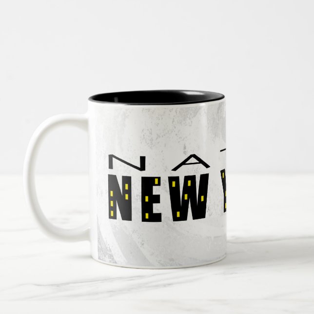 Native New Yorker schwarz Zweifarbige Tasse (Links)
