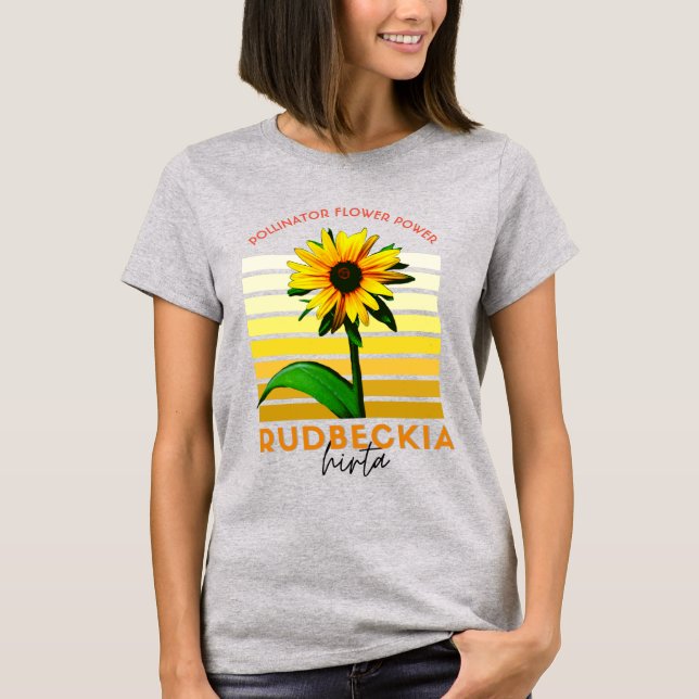Native Pflanze Rudbeckia Hirta Black Mit Augen Sus T-Shirt (Vorderseite)