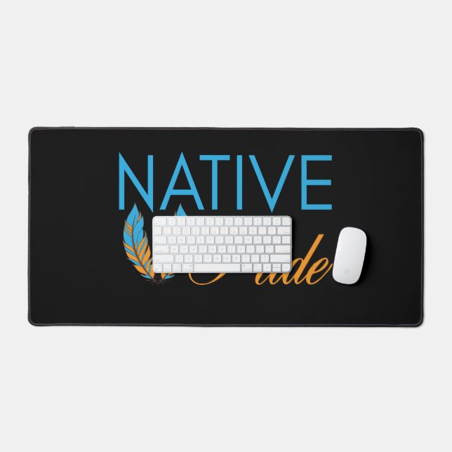 Native Pride Feathers Desk Mat Schreibtischunterlage (Tastatur & Maus)