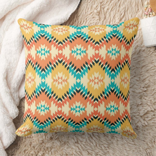 Native Print 20x20 Throw Pillow Kissen (Decke)