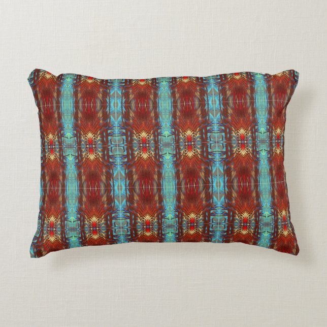 Native Santa Fe Pow wow Türkis Pillow Dekokissen (Vorderseite)
