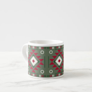 Native Santa Pattern Espressotasse