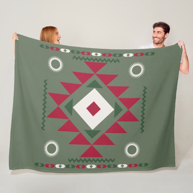 Native Santa Pattern Fleecedecke (Beispiel)