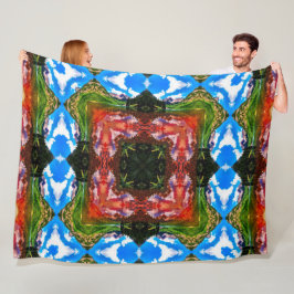 Native Shaman Tribal Elements Mandala Quilt Fleecedecke