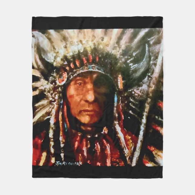 Native "Sioux Chief" Fleecedecke (Vorderseite)