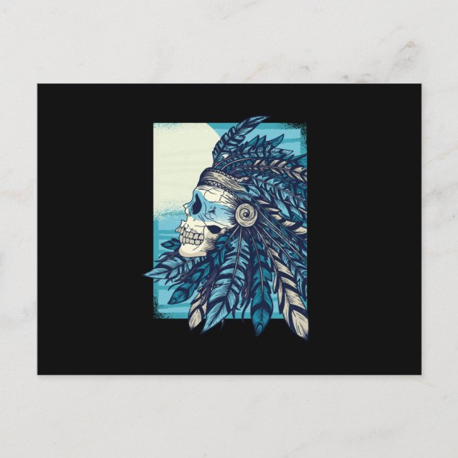 Native Skull Postkarte (Vorderseite)