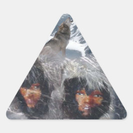 Native Spirit in Alaska Dreieckiger Aufkleber